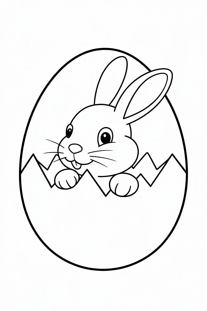 Bunny in Easter Egg