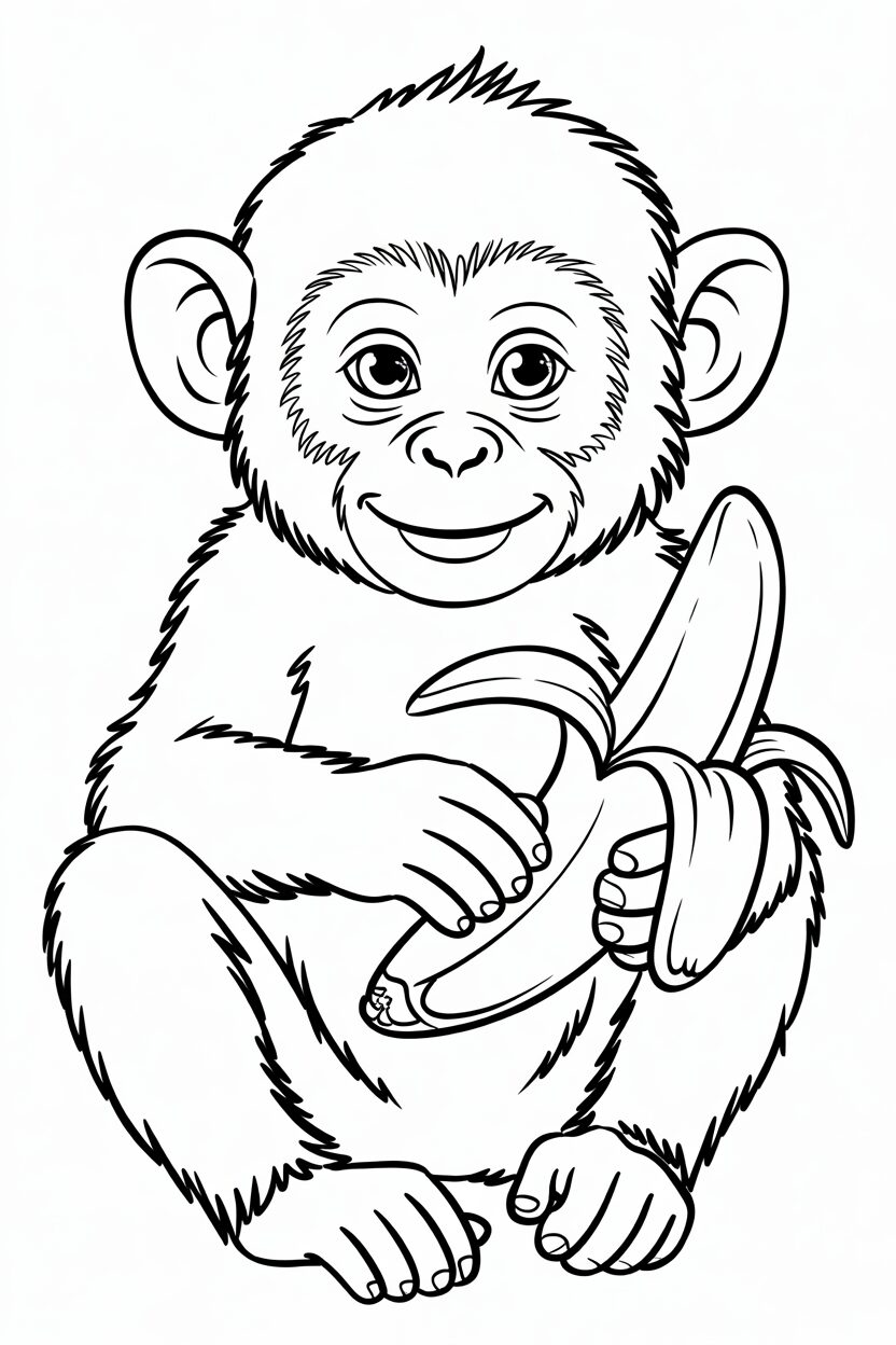 Monkey Eating Banana