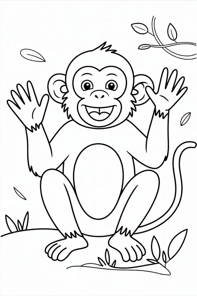 Monkey Happy Waving